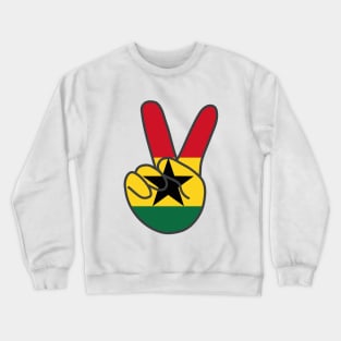 Ghana Flag V Sign Crewneck Sweatshirt